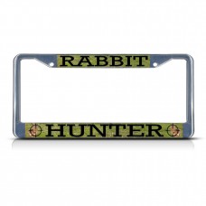 RABBIT ANIMAL HUNTING Metal License Plate Frame Tag Border Two Holes   322191210875
